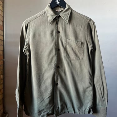 Small, 1940s Single Pocket Work Shirt, Vintage Workwear, F 