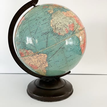 Vintage World Globe. Table Decor. Vintage Home Decor. 