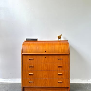 Mid Century Modern Danish Teak Secretary Desk 