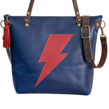 Limited Edition | Holiday 2022 | The Stardust Bolt Tote | Leather Tote Bag | Made in USA | Zipper Purse 