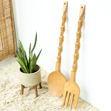 Neutral Fork and Spoon Wall Art 