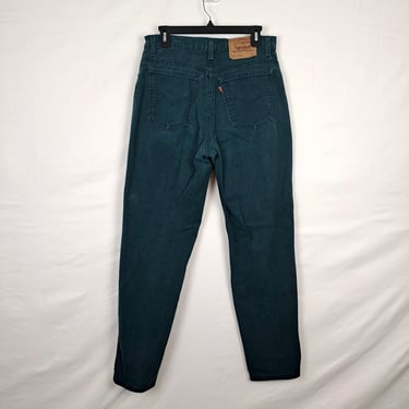 Vintage 90s Green Levi Strauss High Waist Jeans, Size 31 Waist 