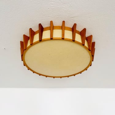 Mid-Century Modern Japan Style Flush Lamp by Temde | 1960s 