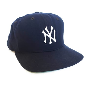 vintage Yankees hat / New York hat / 1980s New York Yankees semco wool pro green bottom snapback hat cap 