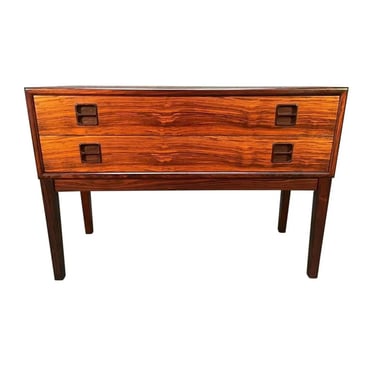 Vintage Danish Mid Century Modern Rosewood Entry Chest - Side Table by Brouer Mobelfabrik 