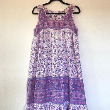 1970s Indian tiered cotton sundress 