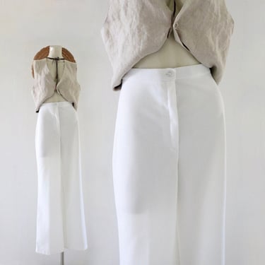 70s blanco trousers - 29 - vintage Womens 60s 70s white high waist boho bohemian pants 