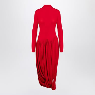 Ferragamo Red Dress With Tulip Skirt Women