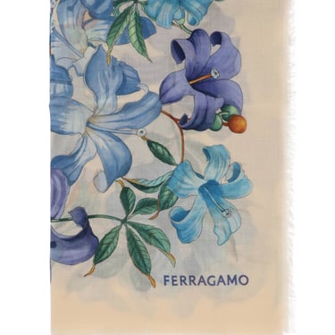 Salvatore Ferragamo Cashmere Stole With Hibiscus Print Women
