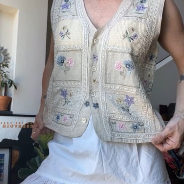 VTG 90s Floral Patchwork Vest 