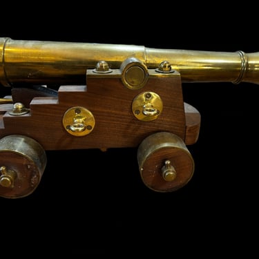 #Brass Cannon with Wooden Carriage