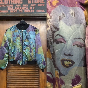 Vintage 1980’s Marilyn Monroe and James Dean Bomber Jacket, Vintage Hollywood, Golden Age, Pop Art, Vintage Clothing 