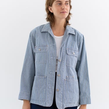 Vintage Denim Barn Chore Shirt Jacket | Stripe Hickory Jean Painter Jacket | Made in USA | M | 