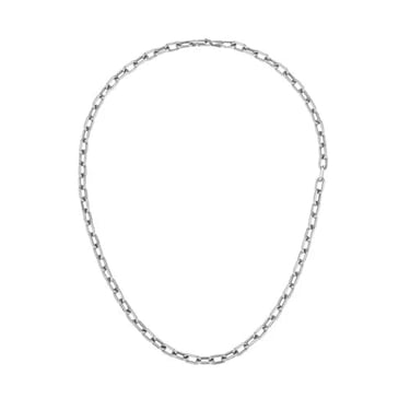 4mm Wide 18" Italian Chain Link - Silver