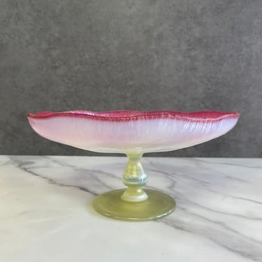 Tiffany & Co. Signed Glass Favrile Footed Compote