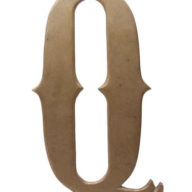 Small 7.75 Solid Brass Letter Q