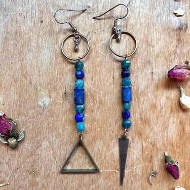Lapis Apatite Earrings Natural Stone Jewelry Thoughtful Gifts 