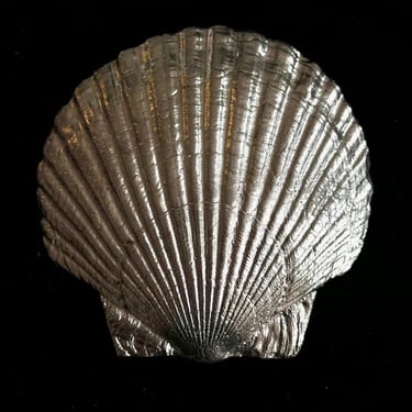 ASSIETTE COQUILLAGE PLAQUÉE ARGENT