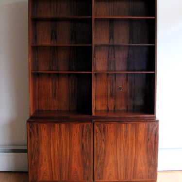 Omann Jun Danish Modern Rosewood Cabinet Bookcase Model 6 
