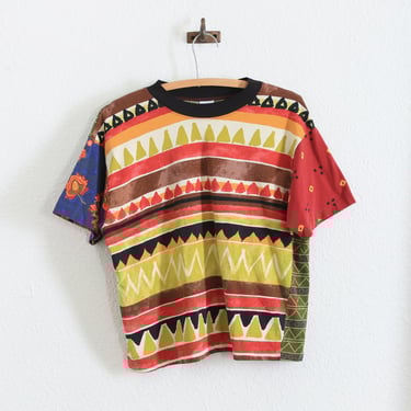 90s colorful streetwear cropped boxy T-shirt | United Colors of Benetton 