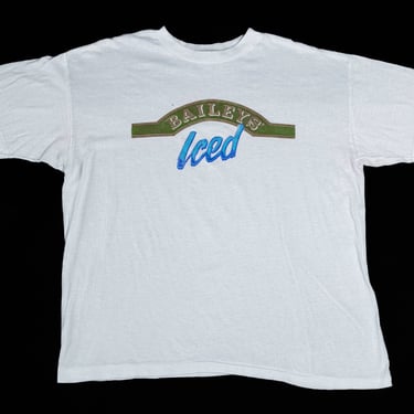 90s Baileys Iced T Shirt - Men's Large, Women's XL | Vintage Irish Cream Liquor Brand Graphic Tee 