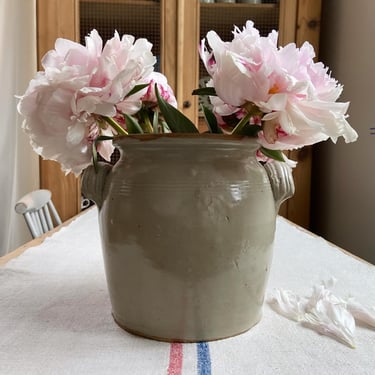 Beautiful vintage French sandstone pot, Provence pottery 