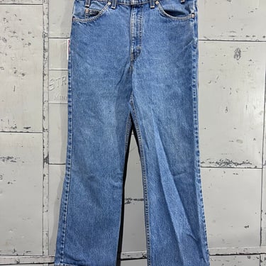 90s 32 waist Orange Tab Levi’s 517 boot cut denim jeans cowboy western style 