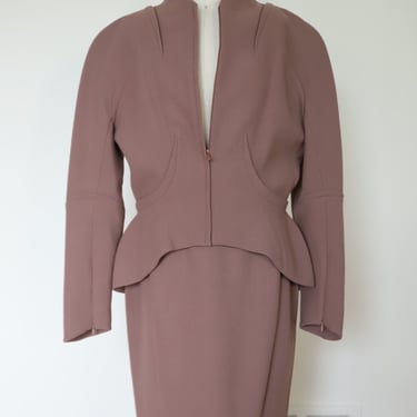 80s/90s Thierry Mugler Wool and Silk Skirt Suit
