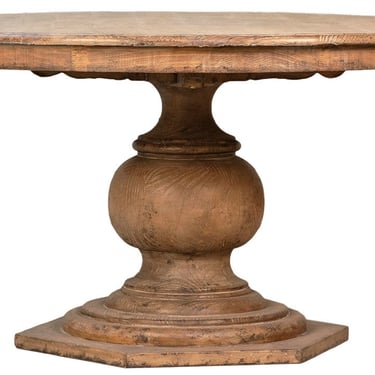 59” Reclaimed Pine Wood Round Table  by Terra Nova Furniture Los Angeles 