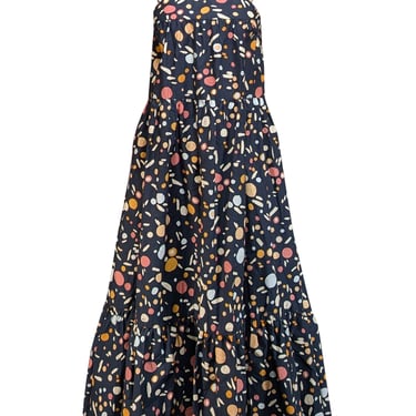 Simon Miller - Navy Print Sleeveless Maxi Dress Sz S