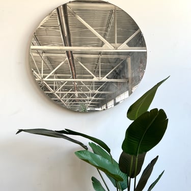 Extra Large Vintage Circular Mirror