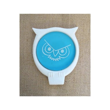 Vintage Owl Coaster 70s 1970s Plastic Hoot Owl Drink Holder 