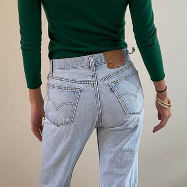 29 Levis 501 vintage jeans / vintage faded light stone wash button fly boyfriend high waisted Levis 501-0134 stone washed jeans USA | 29 30 