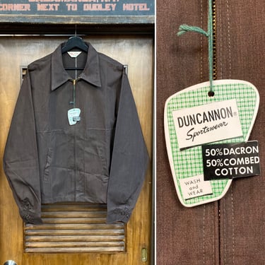 Vintage 1950’s Size XL -Deadstock- Hot Rod Windbreaker Cotton Rockabilly Jacket, 50’s Vintage Clothing 