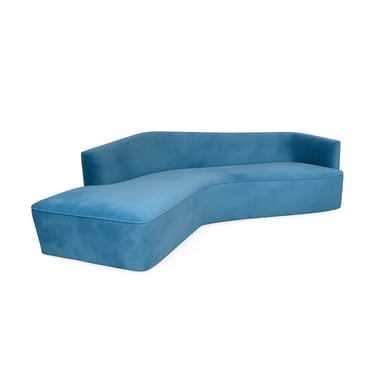 Curved Velvet Sofa