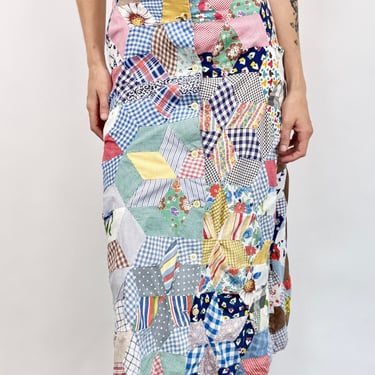 Got Me In Stitches Patchwork Skirt