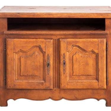 French Provincial Style Walnut Two Door Cabinet