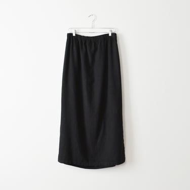 vintage eileen fisher linen skirt, 90s long black maxi skirt 