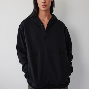 Popover Hoodie in Black - Wol Hide