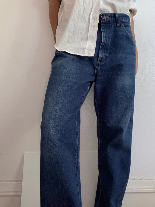 vintage mens rustler jeans / vintage rustler denim 34 x 30 