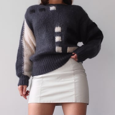 Vintage Geometric Mohair Sweater