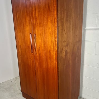 Mid Century Modern Danish Teak Armoire Wardrobe By G Plan 