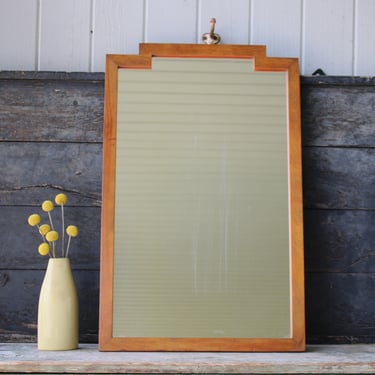 Vintage Ilonka Karasz Skyscraper Mirror for Desk or Vanity with Orange Trim 