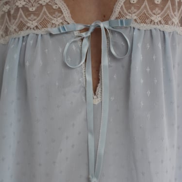 Vintage Christian Dior Powder Blue Night Gown