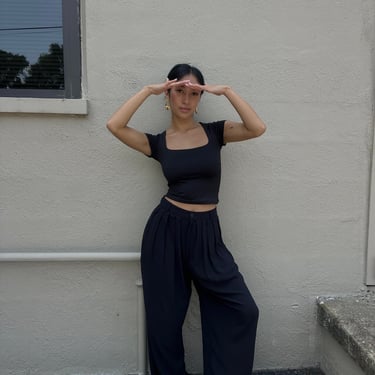 Na Nin Winnie Sandwashed Voile Pant / Available in Onyx