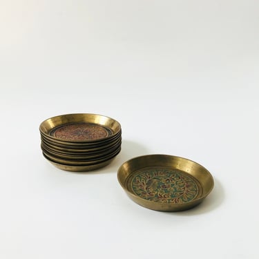 Etched Brass Coasters - Set of 11 