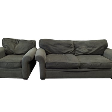 Green Room & Board Couch & Chair Set