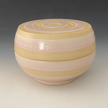 Salt Box - Pink and Gold Patterned 