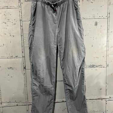 L 90s faded blue Gramicci g series pants nylon lightweight belted rock climbing pants size large hiking granola 