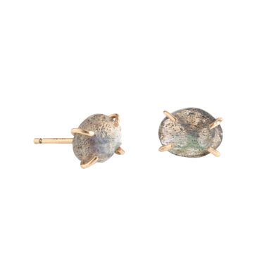 Prong Set Labradorite Stud Earrings